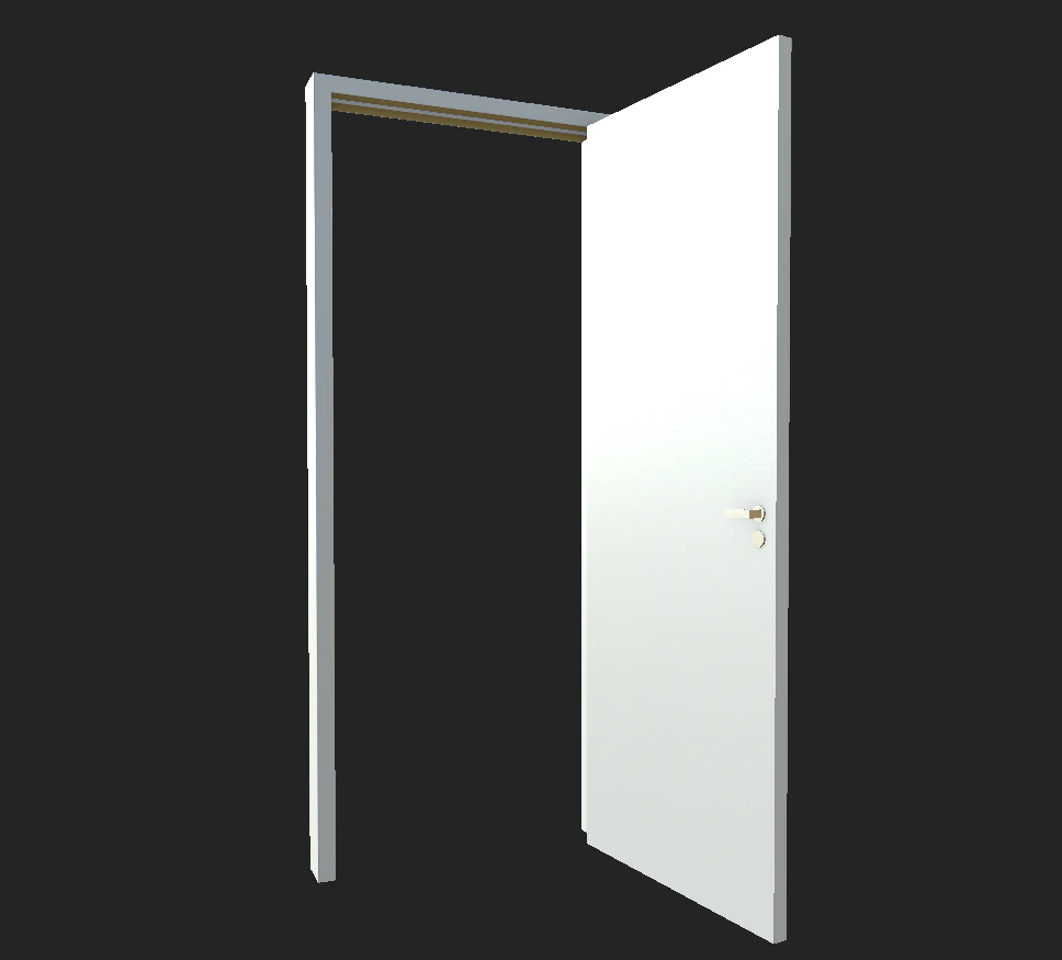 door w-frame 3D Model .c4d .max .obj .3ds .fbx .stl .blend 