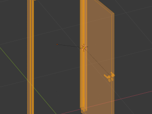 door w-frame 3D मॉडल