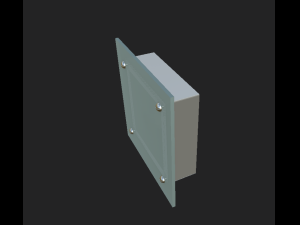 mirror and light Model 3D
