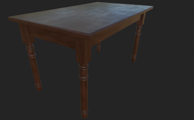 table rectangle 3D Model .c4d .max .obj .3ds .fbx .stl .blend 