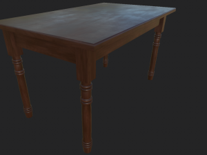 table rectangle 3D 模型