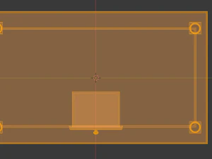 Tischrechteck 3D Modell