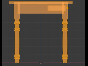 Tischrechteck 3D Modell