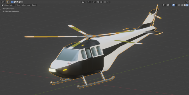 police helicopter 3D 모델 .c4d .max .obj .3ds .fbx .stl .blend 