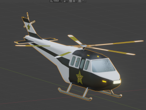 police helicopter 3D 모델