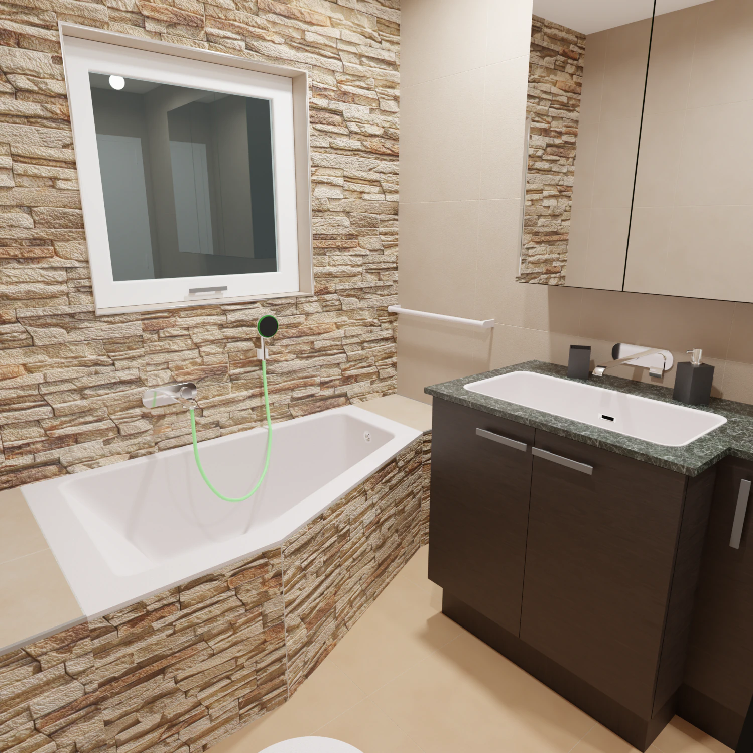 small bathroom 3D Model .c4d .max .obj .3ds .fbx .stl .blend 