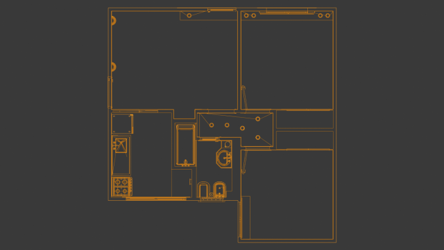 apartment 3 amb Model 3D .c4d .max .obj .3ds .fbx .stl .blend 