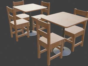 table chair 3D Model