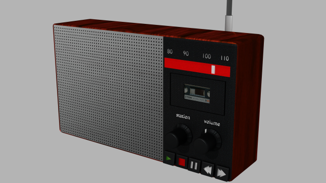 radio 3D Model .c4d .max .obj .3ds .fbx .stl .blend 
