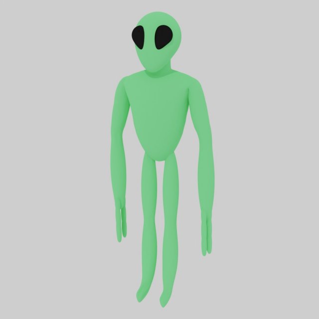 alien Model 3D .c4d .max .obj .3ds .fbx .stl .blend