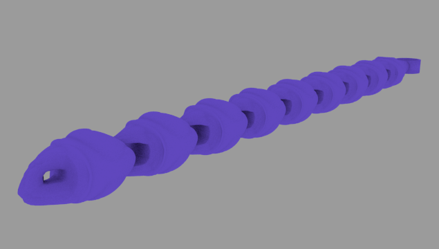 snake Model Cetak 3D .c4d .max .obj .3ds .fbx .stl .blend 