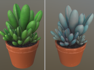 flower with 2 different texture variations 3D Model