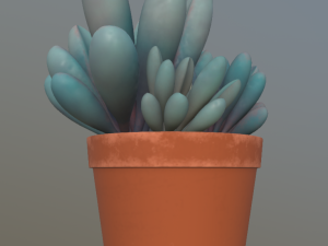 flower with 2 different texture variations 3D Model