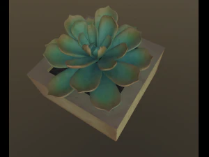 flowers with 4 different textures variation 3D Model