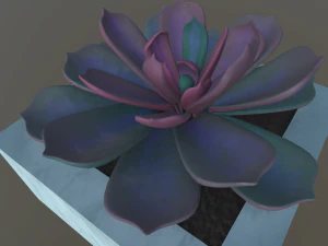 flowers with 4 different textures variation 3D Model