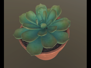 flower with 4 different texture variations Modèle 3D