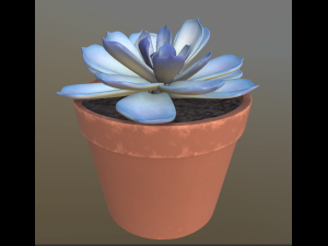 flower with 4 different texture variations Modèle 3D
