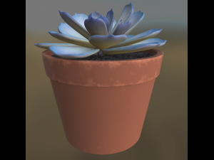 flower with 4 different texture variations Modèle 3D