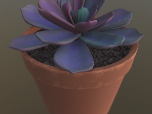 flower with 4 different texture variations Modèle 3D