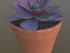 flower with 4 different texture variations Modèle 3D