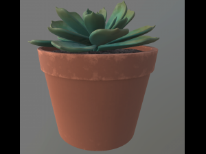 flower with 4 different texture variations Modèle 3D