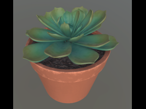flower with 4 different texture variations Modèle 3D