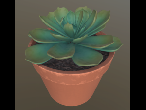 flower with 4 different texture variations Modèle 3D