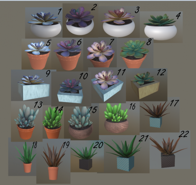 flowerset 3D Model .c4d .max .obj .3ds .fbx .stl .blend 