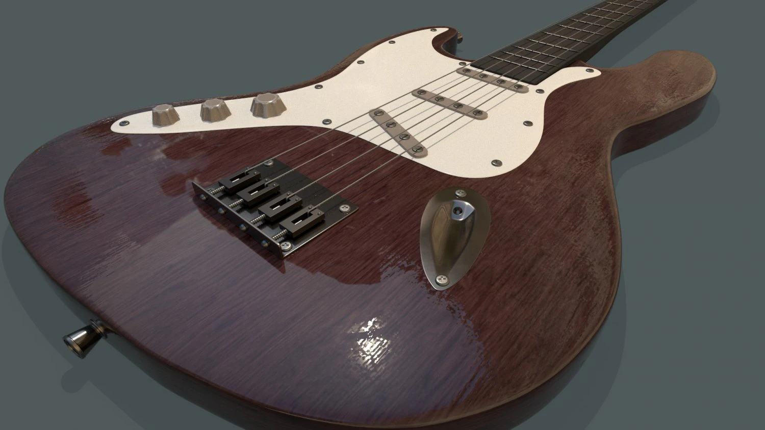 electric guitar 3D Model .c4d .max .obj .3ds .fbx .stl .blend 