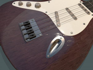 electric guitar 3D मॉडल