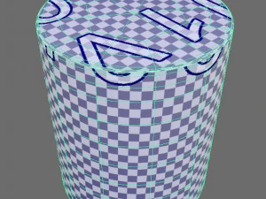 decoration canister low-poly with 4 texture variations 3D Model
