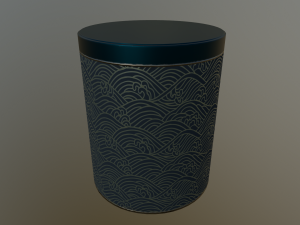 decoration canister low-poly with 4 texture variations 3D Model
