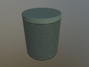 decoration canister low-poly with 4 texture variations 3D Model