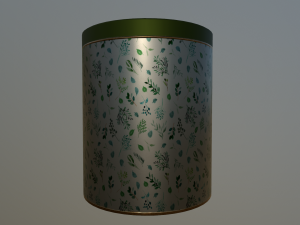 decoration canister low-poly with 4 texture variations 3D Model