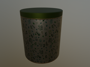 decoration canister low-poly with 4 texture variations 3D Model