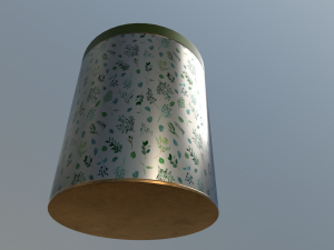 decoration canister low-poly with 4 texture variations 3D Model