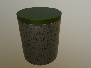 decoration canister low-poly with 4 texture variations 3D Model