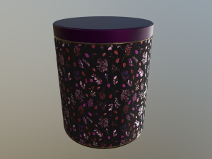 decoration canister low-poly with 4 texture variations 3D Model