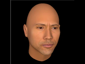 Дуэйн Рок Джонсон 3D голова 3D Модель