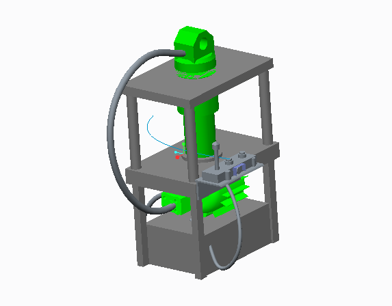 hydraulic press project Modelo 3D .c4d .max .obj .3ds .fbx .stl .blend 