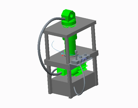 hydraulic press project 3D Model .c4d .max .obj .3ds .fbx .stl .blend 