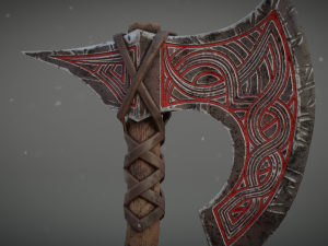 viking axe Modelo 3D