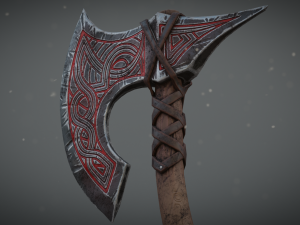viking axe Modelo 3D
