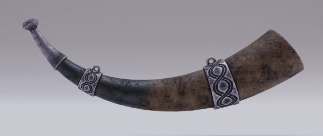 viking blowing horn 3D Model in Andere 3DExport