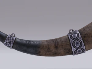 corno vichingo Modello 3D