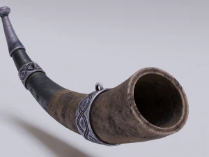 viking soprando buzina Modelo 3D