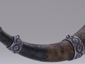 viking blowing horn 3D Модель