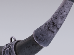 viking blowing horn 3D Модель