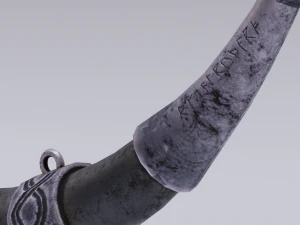 viking soprando buzina Modelo 3D