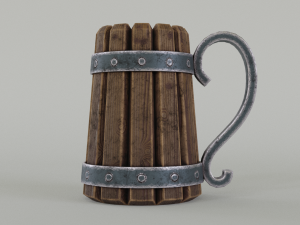 medieval beer mug 3D Model